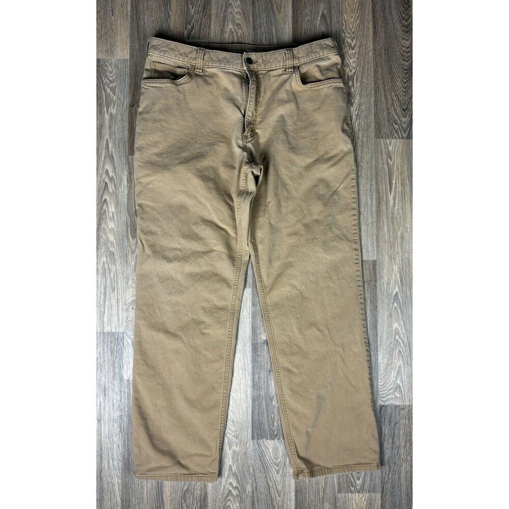 Carhartt Relaxed Fit Work Pants Mens 38x32 Brown Canvas Rugged Flex Carpenter